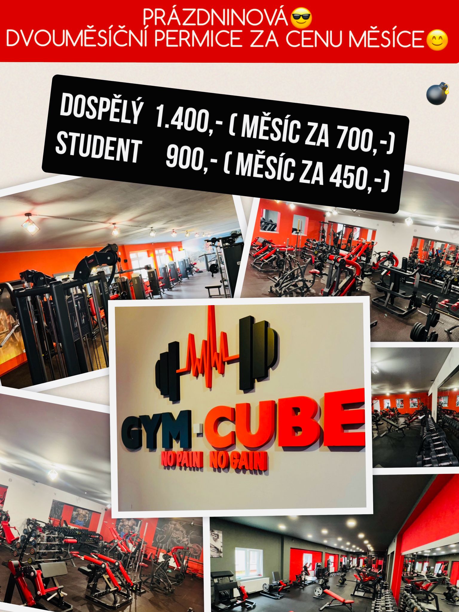 prázdninová akce gym cube kolín